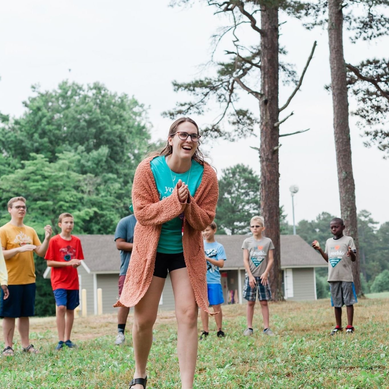 Paige Moffat smiles while at camp.